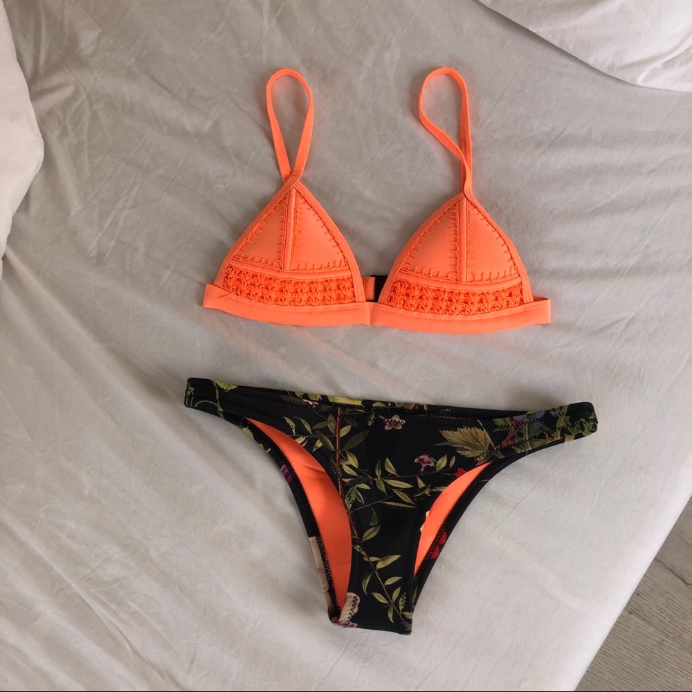TRIANGL orange bikini top and bottom set